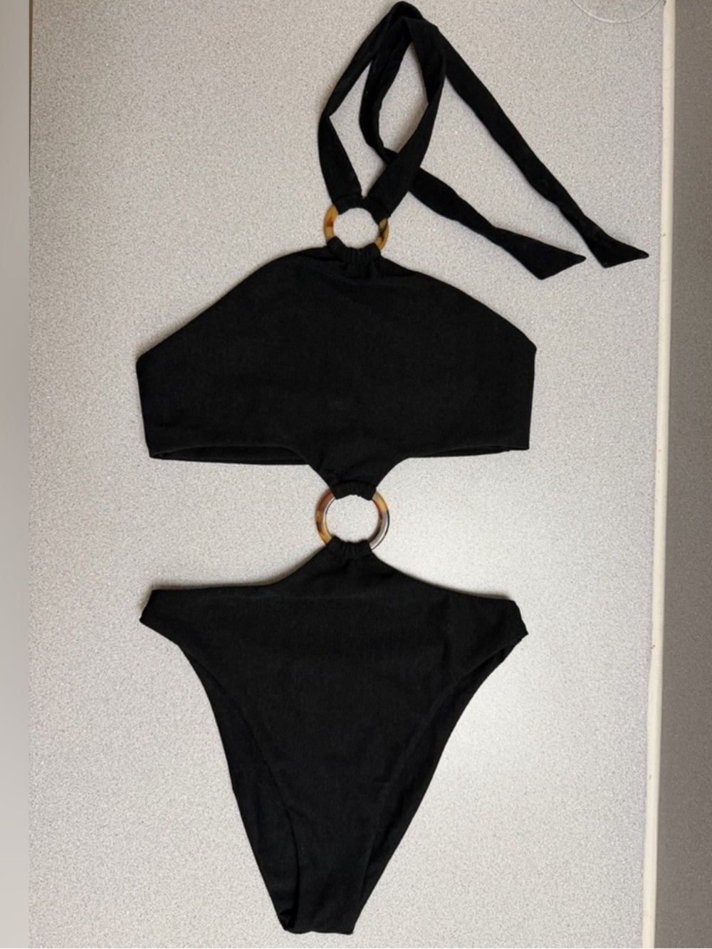 SAME Los Angeles Olivia Faux Suede One Piece Swimsuit